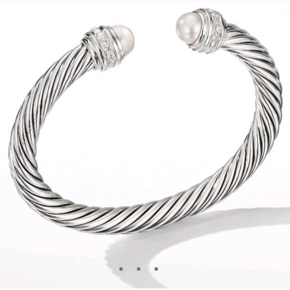 Cable Classics Bracelet with Pearls and Diamonds